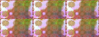 Zentangle soyut çiçekleri. Renkli Bahar Temalı Kusursuz Arkaplan. Raster illüstrasyonu. Güzel kumaş deseni. Düz Çiçek Elementleri Tasarımı. Çiçek tozu..