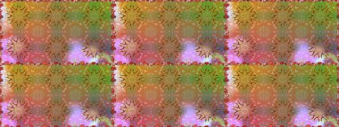 Raster illüstrasyonu. Kahverengi renkte kahverengi papatya deseni. Kahverengi renklerde.