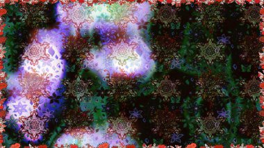 Siyah renkli çiçeklerle kusursuz çiçek deseni. Suluboya tarzında siyah renkte çiçekler.