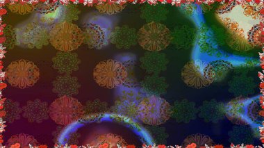 Ultraviyole kumaş deseni. Kusursuz desen. Raster illüstrasyonu. Organik motif arkaplanı.