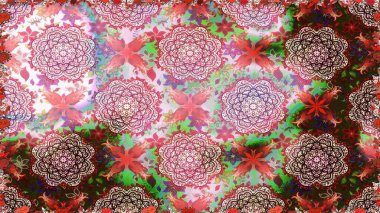 Tarafsız renklerde çiçekler. Renkli Bahar Temalı, pürüzsüz bir arka plan. Çiçekli, suluboya desenli kusursuz çiçek deseni. Düz Çiçek Elementleri Tasarım Raster illüstrasyonu.