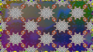 Tekstil ya da kitap kapakları, imalat, duvar kağıtları, baskı, hediye paketi ve yapıştırma kitabı için çiçeksiz arka plan. Küçük çaplı çiçeklerdeki basit şirin desenler. Raster illüstrasyonu.