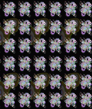 Küçük çiçekte güzel bir desen. Çiçekli bahar çiçekleri. Küçük renkli çiçekler. Moda baskıları için zarif bir şablon. Motley illüstrasyonu.