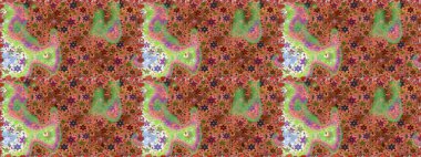 Raster illüstrasyonunda kusursuz çiçek deseni. Renkli Bahar Temalı Kusursuz Arkaplan. Süslü kumaş deseni. Düz Çiçek Elementleri Tasarımı.