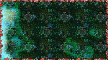 Raster illüstrasyonunda kusursuz çiçek deseni. Gri renkli çiçekler.