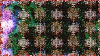 El çizimi. Çiçeklerle kusursuz desen. Suluboya çizimi. Gri renkli çiçekler.