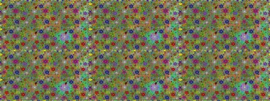 Yeşil renkli şirin tekstil. Çiçek arkaplan. Raster illüstrasyonu. Çiçek duvar kâğıdı. Renkli, pürüzsüz desen.