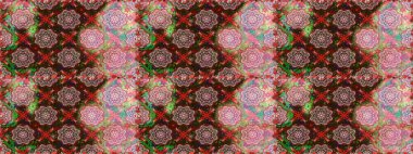 Çiçekler suluboya tarzında kahverengi renkte. Kahverengi renkli çiçeklerle kusursuz çiçek deseni.