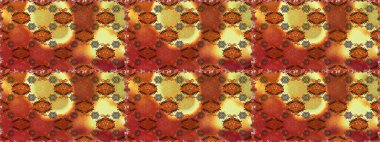 Çocuksu tasarım. Kahverengi arka planda. Tekstil, kumaş, ambalaj, hatıra defteri için hoş bir çiçek arkaplanı. Elle çizilmiş karalama çiçekleri ile pürüzsüz desen.