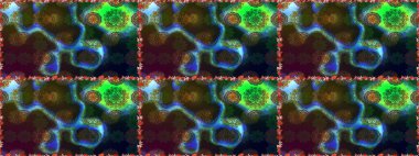 Raster illüstrasyonu. Kahverengi renklerde. Raster illüstrasyonunda kusursuz çiçek deseni. Güzel kumaş deseni.