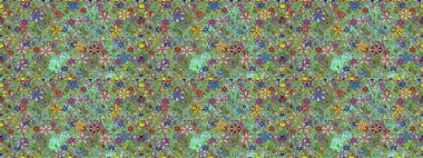 Düz Çiçek Elementleri Tasarımı. Renkli Yaz Temalı Kusursuz Arkaplan. Modaya uygun kumaş deseni. Sevimli çiçek raster deseni.