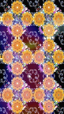 Nazik, narin çiçek arkaplanı. Sarı renkli çiçekler. Raster çiçek desenli ve çiçekli..