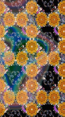 Kusursuz Vintage Çiçek Deseni. Raster Kalça dokusu deseni.