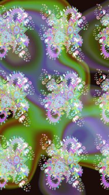 Raster güzel kumaş deseni. Soyut zerafet çiçek arka plan ile seamless modeli.