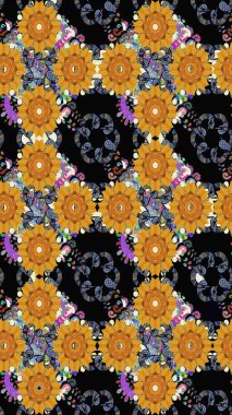 Kullanılabilir Tekstil, tebrik kartı, boyama kitabı, telefon durumda yazdırma için. Raster kına dövme tarzı. Etnik Mandala süsleme. Hint çiçek desenli madalyon desen.