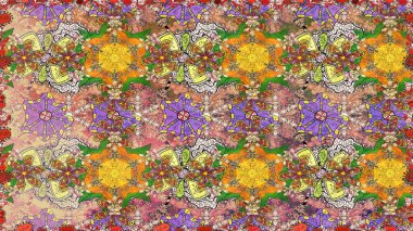 -Kahverengi çiçekler. Çiçek kompozisyonu. Doğa. Raster deseni. Çiçek kolajı. Çiçek arkaplan. Küçük çiçekte güzel desen var..