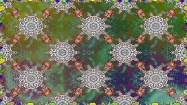 Güzel kumaş deseni. Bahar çiçekli, dikişsiz, sevimli çiçek deseni. Raster illüstrasyonu.