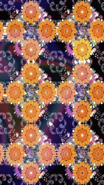 Özgürlük stili Millefleur 'lar. Küçük yabani çiçeklerdeki kusursuz halk desenleri. Tekstil, duvar kâğıdı, kapaklar, yüzey, baskı, hediye paketi, hatıra defteri, dekupaj. Taşralı şıklığı.