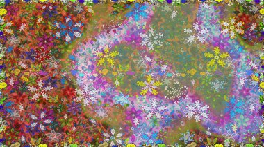 Sevimli çiçek raster deseni. Renkli Yaz Temalı Kusursuz Arkaplan. Tarafsız renklerde çiçekler. Düz Çiçek Elementleri Tasarımı.