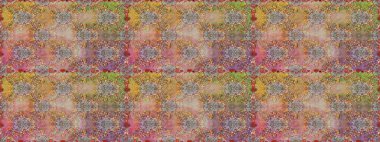 Raster illüstrasyonu. Kahverengi renkte kahverengi papatya deseni. Kahverengi renklerde.