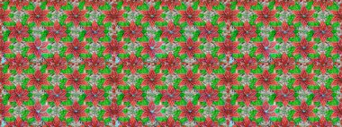 Asya tekstil tarzında. Raster illüstrasyonu. Renkli Bahar Temalı Kusursuz Arkaplan. Kusursuz çiçek deseni. Düz Çiçek Elementleri Tasarımı. Güzel kumaş deseni.