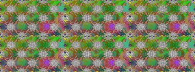 Raster deseni. Küçük çiçekteki sevimli çiçek deseni. Yumuşak, yeşil renkli yaz çiçekleri. Raster illüstrasyonu.