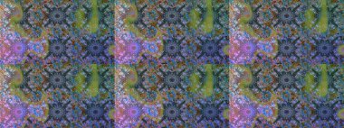 Çiçek desenli raster, mavi çizgi grafik desenli soyut raster arkaplan. Modern stil dokusu.