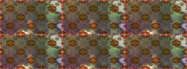 Düz Çiçek Elementleri Tasarımı. Renkli Bahar Temalı Kusursuz Arkaplan. Raster Modaya uygun kumaş deseni. Kahverengi renkli şirin çiçek deseni.