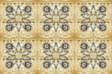 Raster altın desen. Doğulu stil, altın elementlerle bej, nötr ve gri renklerde altın desenli arabesk yapar. Kusursuz kıvırcık saçlar..