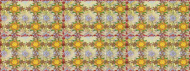 Şatafatlı bahar bahçesi dokusu. Tarafsız renklerde çiçekler. Raster illüstrasyonu. Çiçek deseni. Tarafsız renklerde çiçeksiz.