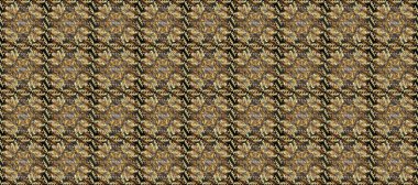 Altın çiçekli, pürüzsüz desen. Barok tarzında altın çiçekli süs. Damask arkaplanı. Kahverengi, gri ve bej renklerde altın element.