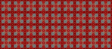 Kusursuz klasik raster altın desenli. Raster illüstrasyonu. Altın elementlerle kırmızı, gri ve kahverengi renklerde kusursuz desen. Geleneksel oryantasyon süsü. Klasik vintage arkaplan.