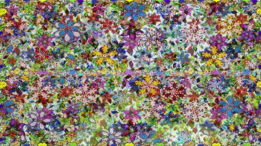 Raster illüstrasyonu. Kusursuz dekoratif arka plan, çiçek mandala. Çiçek. Gri renklerde.