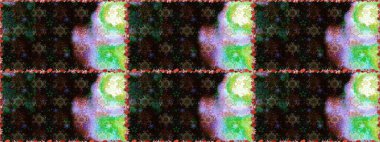 Renkli Bahar Temalı Kusursuz Arkaplan. Siyah renkli çiçekler. Çiçekle kusursuz desen. Düz Çiçek Elementleri Tasarımı.