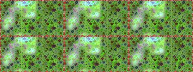 Raster suluboya çiçek deseni, narin çiçekler, yeşil çiçekler, tebrik kartı şablonu. Güzel kumaş deseni.