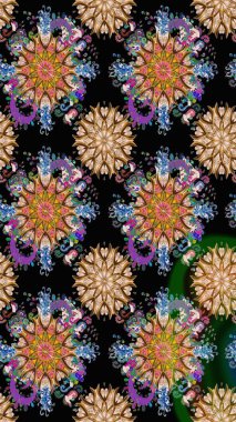 Modern stil dokusu. Çiçek desenli raster, siyah çizgi grafik deseni soyut raster arkaplan.