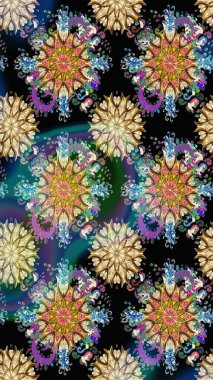 Kusursuz Tony kumaş deseni. Raster illüstrasyonu. Modaya uygun kumaş deseni. Küçük çiçekte sevimli çiçek deseni var..