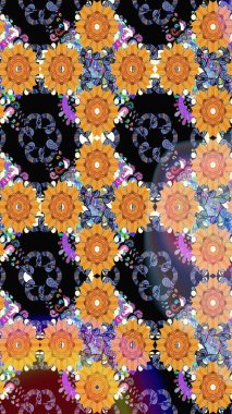 Siyah renkli çiçekler. Nazik, narin çiçek arkaplanı. Raster çiçek desenli ve çiçekli..