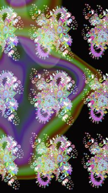 Modaya uygun kumaş deseni. Raster illüstrasyonu. Kusursuz Tony kumaş deseni. Küçük çiçekte sevimli çiçek deseni var..