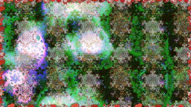 Şekillendirilmiş çiçeklerle kusursuz desen. Çiçek deseni duvar kağıdı, desen dolguları ve web sayfası arka planı için kullanılabilir. Süslü zentangılsız desen, soyut çiçeklerle süslenmiş..