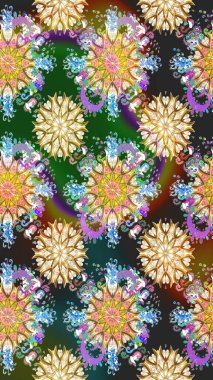 Raster Moda kumaş deseni. Çizgisiz desen. Şirin çiçekler..