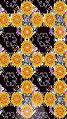 Sarı renkli çiçekler. Nazik, narin çiçek arkaplanı. Raster çiçek desenli ve çiçekli..