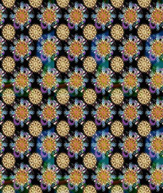 Raster stili kumaş deseni. Çiçekler suluboya desensiz.