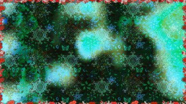 Renkli Bahar Temalı Kusursuz Arkaplan. Düz Çiçek Elementleri Tasarımı. Çiçeksel fantezi tasarımı. Parlak bir arka planda..