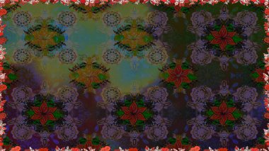 Çiçekli, suluboya desenli kusursuz çiçek deseni. Gri renkli çiçekler. Renkli Bahar Temalı Kusursuz Arkaplan. Raster illüstrasyonu. Düz Çiçek Elementleri Tasarımı.