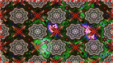 Raster hisseleri. Kusursuz bir arka plan modeli. Suluboya, elle çizilmiş. Gri üzerine çiçekler.