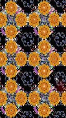 Anti-stres için soyut örnek sayfası. Siyah renklerde. Raster illüstrasyonu.