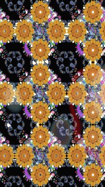 Doğum günü kartı ya da düğün davetiyesi. Raster illüstrasyonu. Çiçek arkaplan. Siyah renklerde. Çiçekli tebrik kartı. Suluboya çiçek buketi.