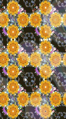 Küçük sarı çiçeklerle oldukça eski bir besin torbası deseni. Tekstil, kumaş, kapaklar, duvar kağıtları, baskı, naylon, yapıştırma, örgü, dekupaj için çiçeksiz arkaplan.