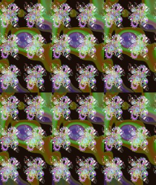 Çiçekli karalama şeklinde Raster çiçek deseni. Gri renkli çiçekler. Nazik, sevimli çiçek arkaplanı..